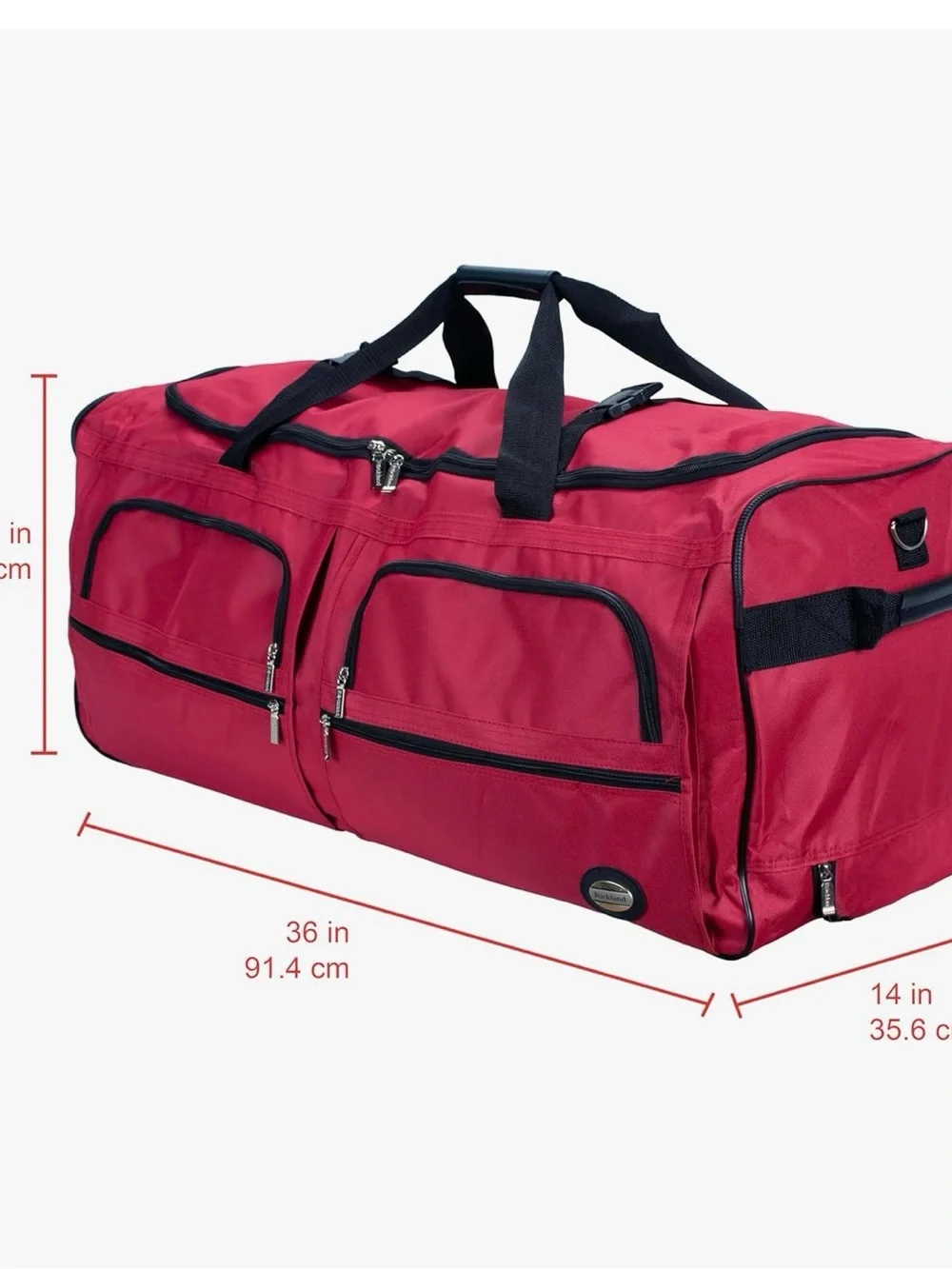 Rolling Duffel Bag for Men - Red